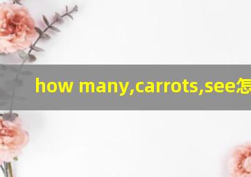 how many,carrots,see怎么读